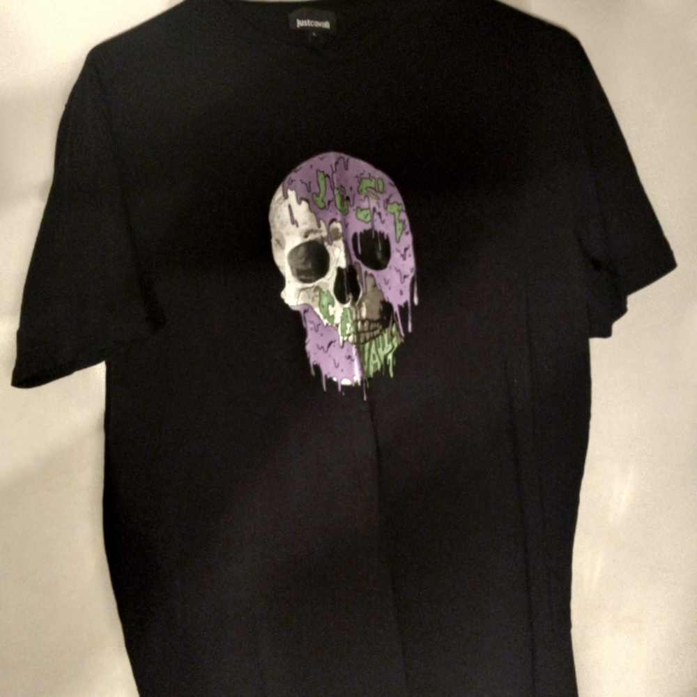 Roberto Cavalli Black T Shirt Size Lg